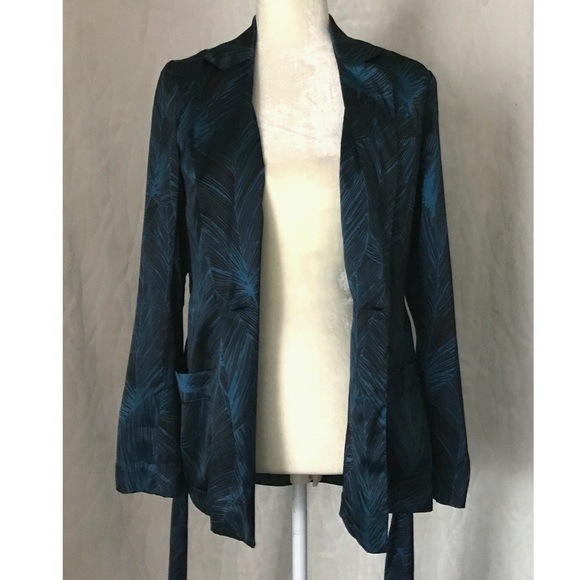 Y2K French Connection Satin Smoking Jacket | Size 6 - Picture 5 of 15